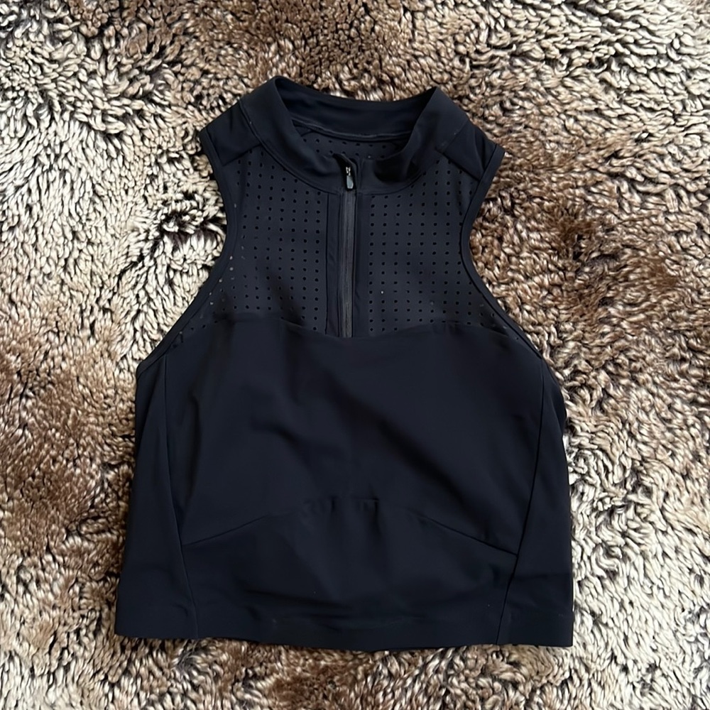 Black zip up  lulu sports bra